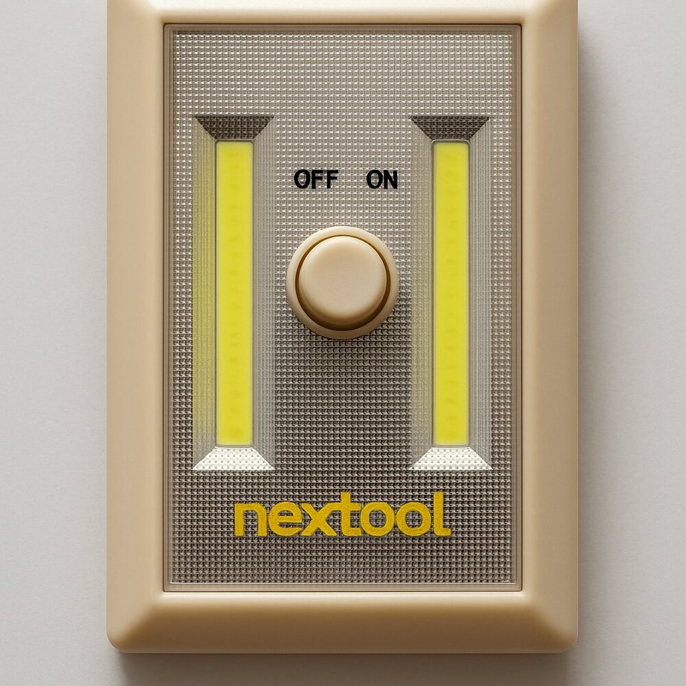 Lot of 3 Nextool LED Stick-On Switch Lights – Battery Operated, Easy Mount